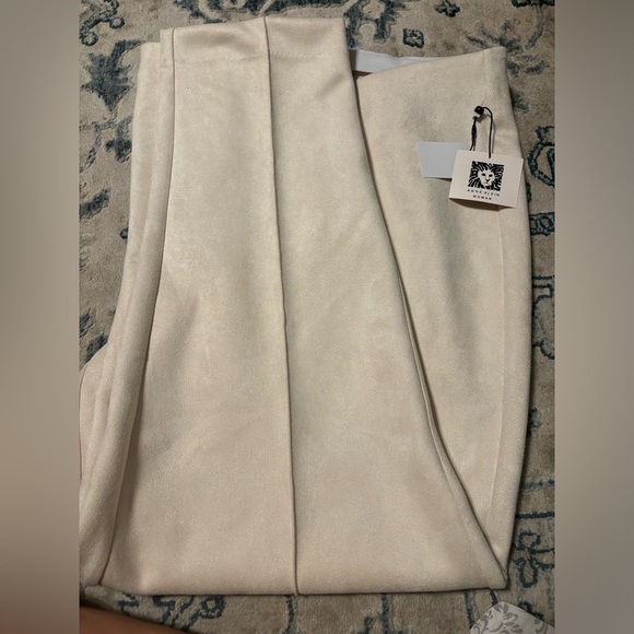 Annie Klein plus women’s faux suede slim fit ankle pants size 3X brand new with - Picture 3 of 5